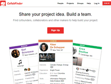 Tablet Screenshot of collabfinder.com